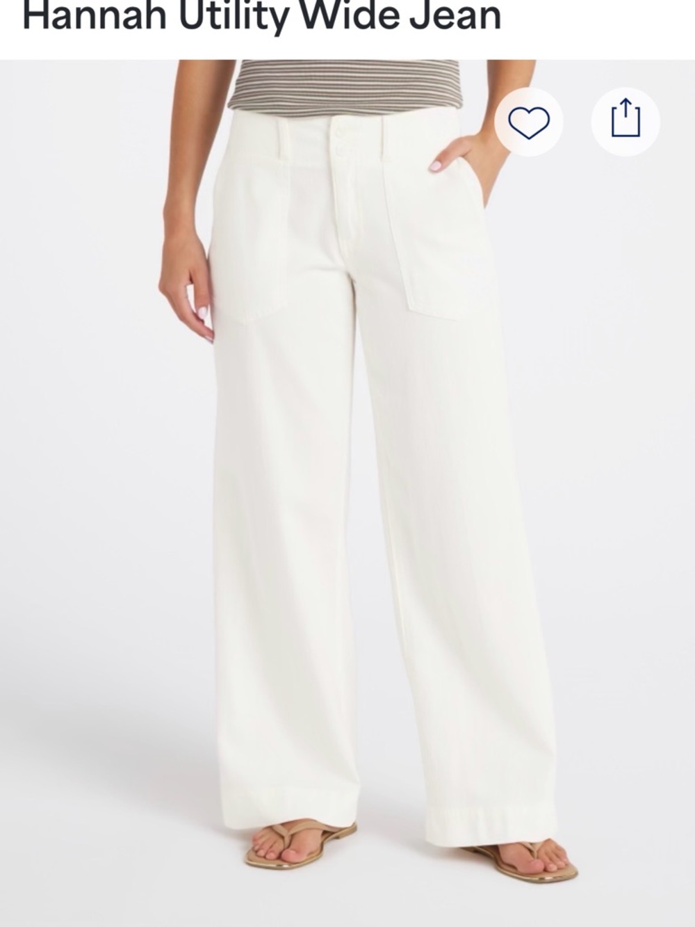 Liverpool White High-Rise Pants